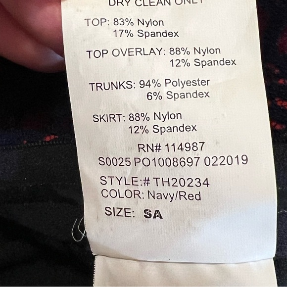 10th House small adult 2 piece dance set navy red lace Applique recital - Picture 14 of 16